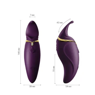 Alternative view of Вібратор 2в1 з язичком Zalo — Hero Twilight Purple