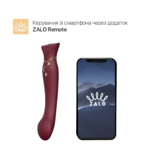Alternative view of Смартвібратор 3в1 Zalo — Queen Wine Red