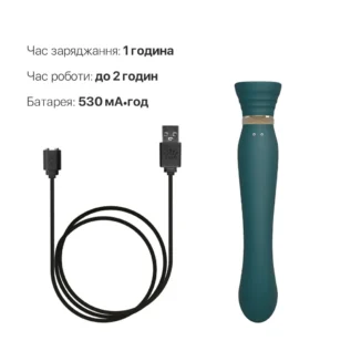 Смартвібратор 3в1 Zalo — Queen Jewel Green - Зображення 7