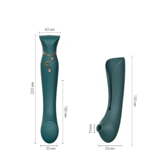 Смартвібратор 3в1 Zalo — Queen Jewel Green - Зображення 3