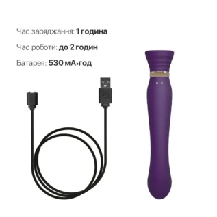 Смартвібратор 3в1 Zalo — Queen Twilight Purple - Зображення 7