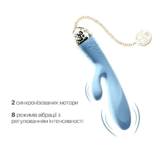 Смартвібратор-кролик Zalo — Rosalie Royal Blue 17 Смартвібратор-кролик Zalo — Rosalie Royal Blue - Зображення 6