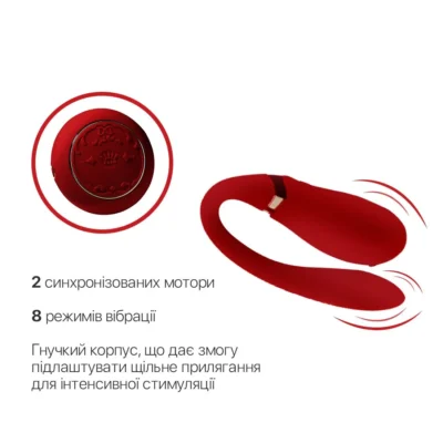 Зображення Смартвібратор для пар Zalo Fanfan set Bright Red