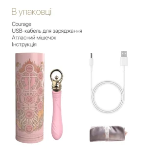 Зображення Вібратор для точки G із підігрівом Zalo Sweet Magic - Courage Fairy Pink