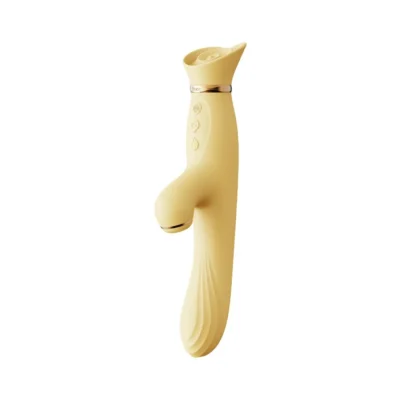 Вібратор з підігрівом та вакуумною стимуляцією клітора Zalo -  Vibrator  Lemon Yellow