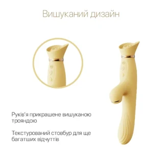 Зображення Вібратор з підігрівом та вакуумною стимуляцією клітора Zalo - Vibrator Lemon Yellow