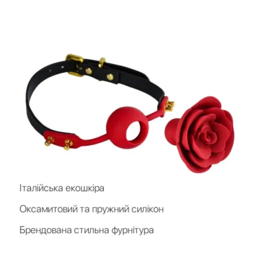 Зображення Розкішний кляп у вигляді троянди Zalo - Rose Ball Gag