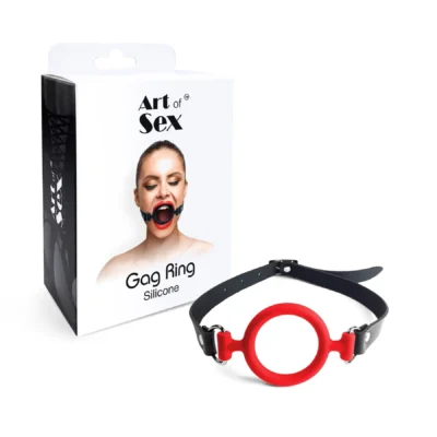 Кляп-розширювач силіконове кільце Art of Sex – Gag ring червоний 8 Зображення Кляп-розширювач силіконове кільце Art of Sex – Gag ring червоний