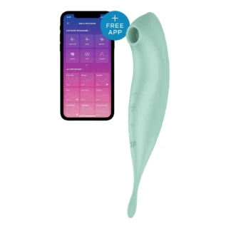 Смарт-вібратор для клітора з вакуумною стимуляцією Satisfyer Twirling Pro+ Mint