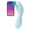 Вакуумний смарт-стимулятор із вібрацією Satisfyer Curvy Trinity 5 Blue 2 Зображення Вакуумний смарт-стимулятор із вібрацією Satisfyer Curvy Trinity 5 Blue