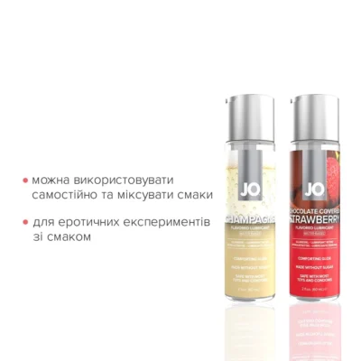 Alternative view of Набір лубрикантів JO Sweet&Bubbly Champagne & Chocolate Cove Strawberry 2x60ml