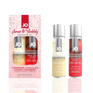 Набір лубрикантів JO Sweet&Bubbly Champagne & Chocolate Cove Strawberry 2x60ml