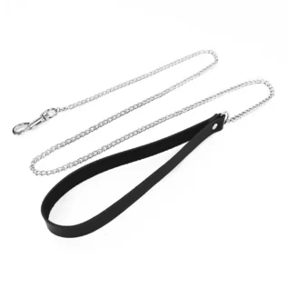 Повідець на ланцюжку із натуральної шкіри Art of Sex - Leash