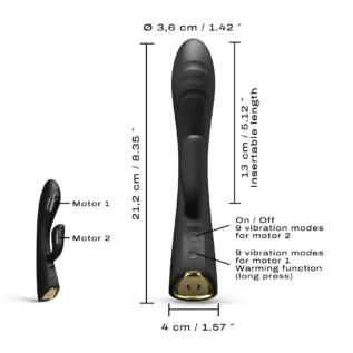 Вібратор-кролик з підігрівом Dorcel FLEXI RABBIT 13 Зображення Вібратор-кролик з підігрівом Dorcel FLEXI RABBIT