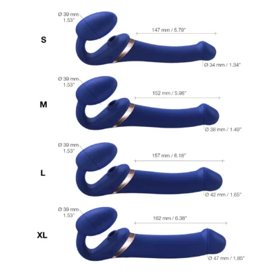 Зображення Безремінний вібрострапон з вакуумною стимуляцією Strap-On-Me MULTI ORGASM L