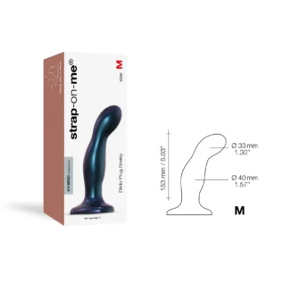 Зображення Дилдо Strap-On-Me DILDO PLUG SNAKY METALLIC , розмір M