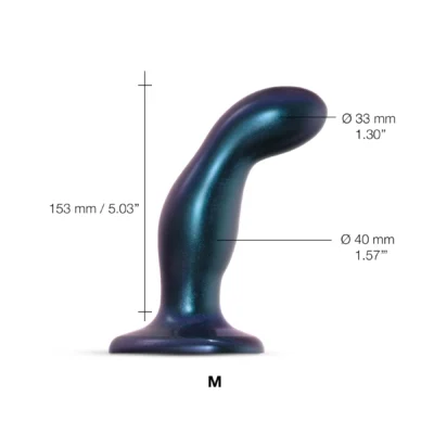 Alternative view of Дилдо Strap-On-Me DILDO PLUG SNAKY METALLIC , розмір M