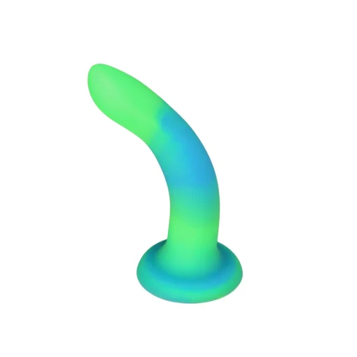 Фалоімітатор, що світиться в темряві, ADDICTION Rave 8″, Glow in the Dark Dildo Blue Green - Зображення 2
