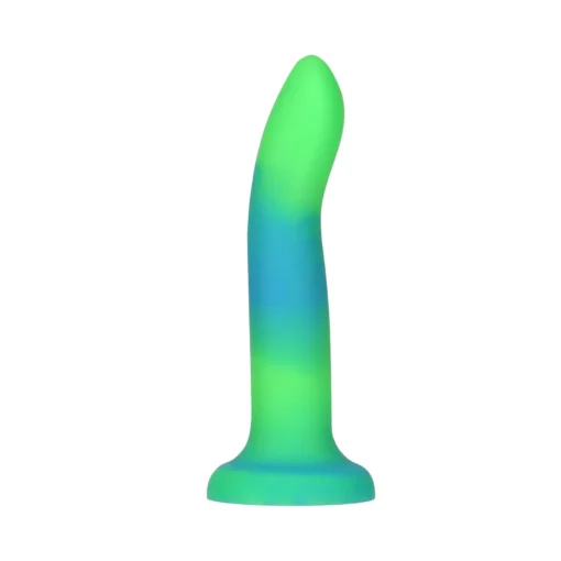 Фалоімітатор, що світиться в темряві, ADDICTION Rave 8″, Glow in the Dark Dildo Blue Green