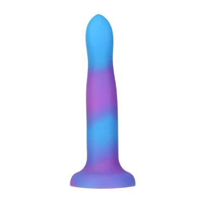 Зображення Фалоімітатор, що світиться в темряві, ADDICTION Rave 8″ Glow in the Dark Dildo Blue Purple