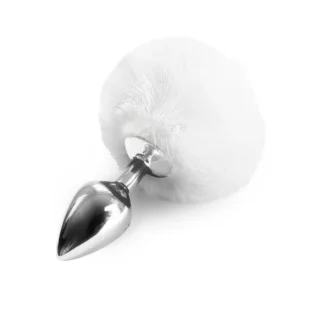 Металева анальна пробка М Art of Sex — Bunny Tails Butt plug
