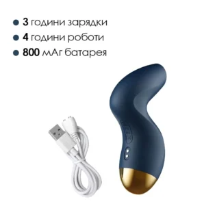 Зображення Вакуумний кліторальний стимулятор Svakom Pulse Pure Navy Blue