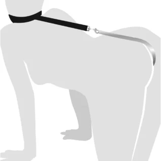 Alternative view of Анальний гак 1 із нашийником з натуральної шкіри Art of Sex - Anal hook