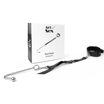 Зображення Анальний гак 1 із нашийником з натуральної шкіри Art of Sex - Anal hook