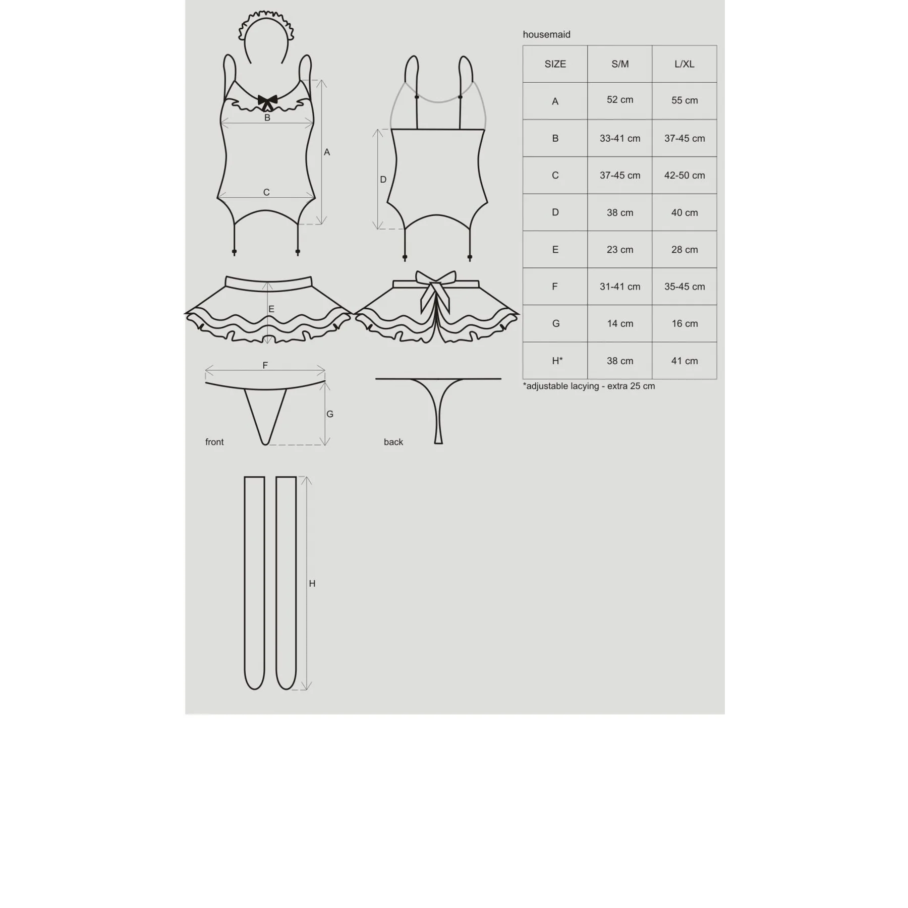 Еротичний костюм покоївки Housemaid L/XL 9 Еротичний костюм покоївки Housemaid L/XL - Зображення 7