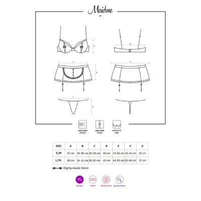 Зображення Еротичний костюм покоївки Maidme L/XL