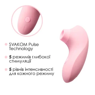 Зображення Вакуумний стимулятор Svakom Pulse Lite Neo Pale Rosette