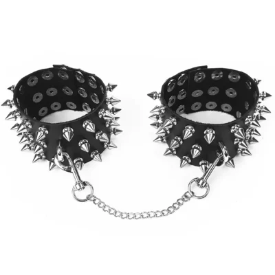 Alternative view of Поножі з шипами з натуральної шкіри Art of Sex