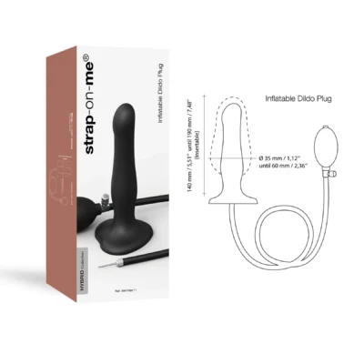 Надувний фалоімітатор Strap-On-Me INFLATABLE DILDO PLUG - NOIR 10 Зображення Надувний фалоімітатор Strap-On-Me INFLATABLE DILDO PLUG - NOIR