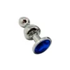 Зображення Металева анальна пробка Wooomy Lollypop Double Ball Metal Plug Blue S