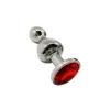 Металева анальна пробка Wooomy Lollypop Double Ball Metal Plug Red S