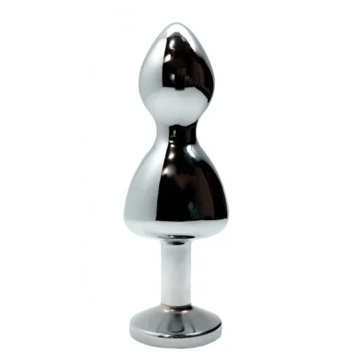 Металева анальна пробка Wooomy Lollypop Double Ball Metal Plug Blue L - Зображення 2