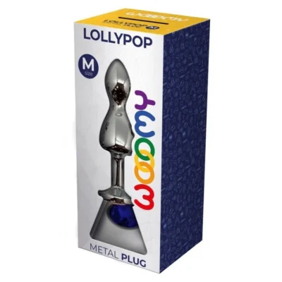 Зображення Металева анальна пробка Wooomy Lollypop Double Ball Metal Plug Blue M
