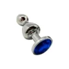 Металева анальна пробка Wooomy Lollypop Double Ball Metal Plug Blue M