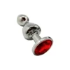 Зображення Металева анальна пробка Wooomy Lollypop Double Ball Metal Plug Red M