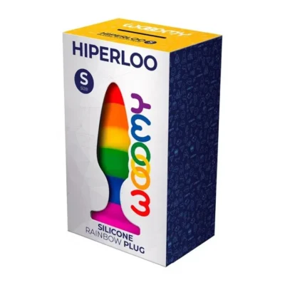 Зображення Силіконова анальна пробка Wooomy Hiperloo Silicone Rainbow Plug