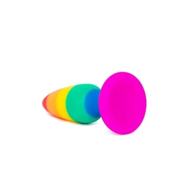 Alternative view of Силіконова анальна пробка Wooomy Hiperloo Silicone Rainbow Plug L