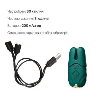Зображення Смарт-вібратор для грудей Zalo - Nave Turquoise Green
