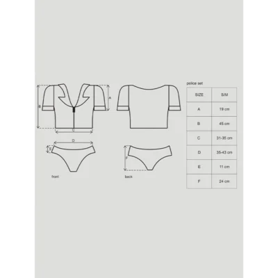 Зображення Еротичний костюм поліцейського Obsessive Police set S/M