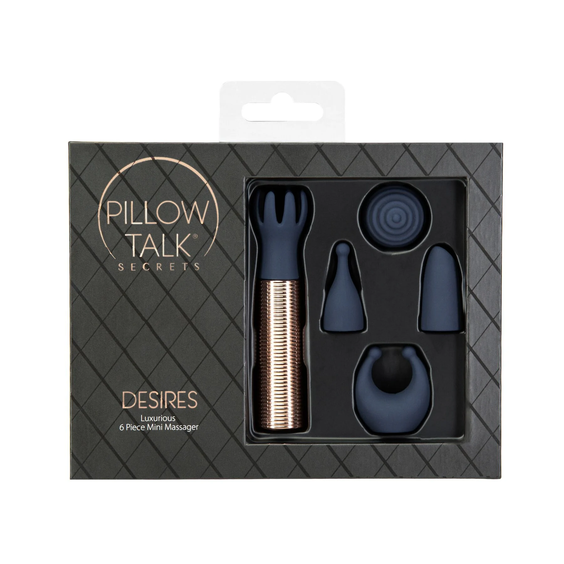 Вібромасажер Pillow Talk Secrets Desires 6-Piece Mini Massager Set - Navy 3 Вібромасажер Pillow Talk Secrets Desires 6-Piece Mini Massager Set - Navy