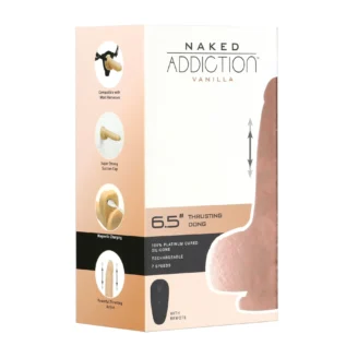 Зображення Фалоімітатор-пульсатор Naked Addiction 6.5″ Thrusting Dong With Remote