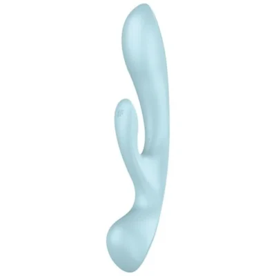 Двосторонній вібратор-кролик Satisfyer Triple Oh Light Blue
