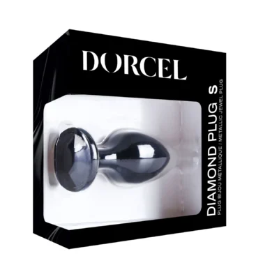 Зображення Металева анальна пробка з кристалом Dorcel Diamond Plug Black S