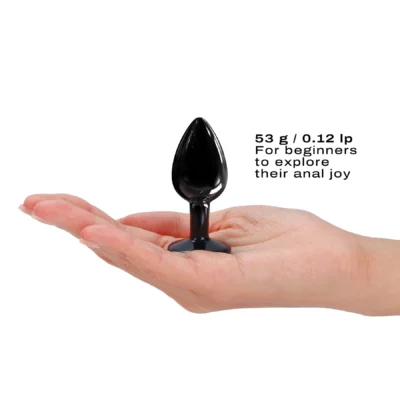 Зображення Металева анальна пробка з кристалом Dorcel Diamond Plug Black S