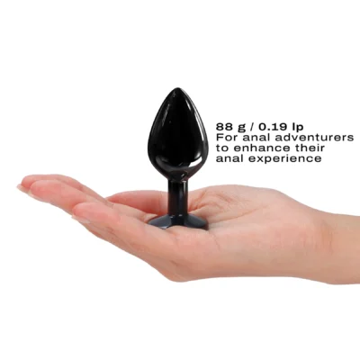 Зображення Металева анальна пробка з кристалом Dorcel Diamond Plug Black M