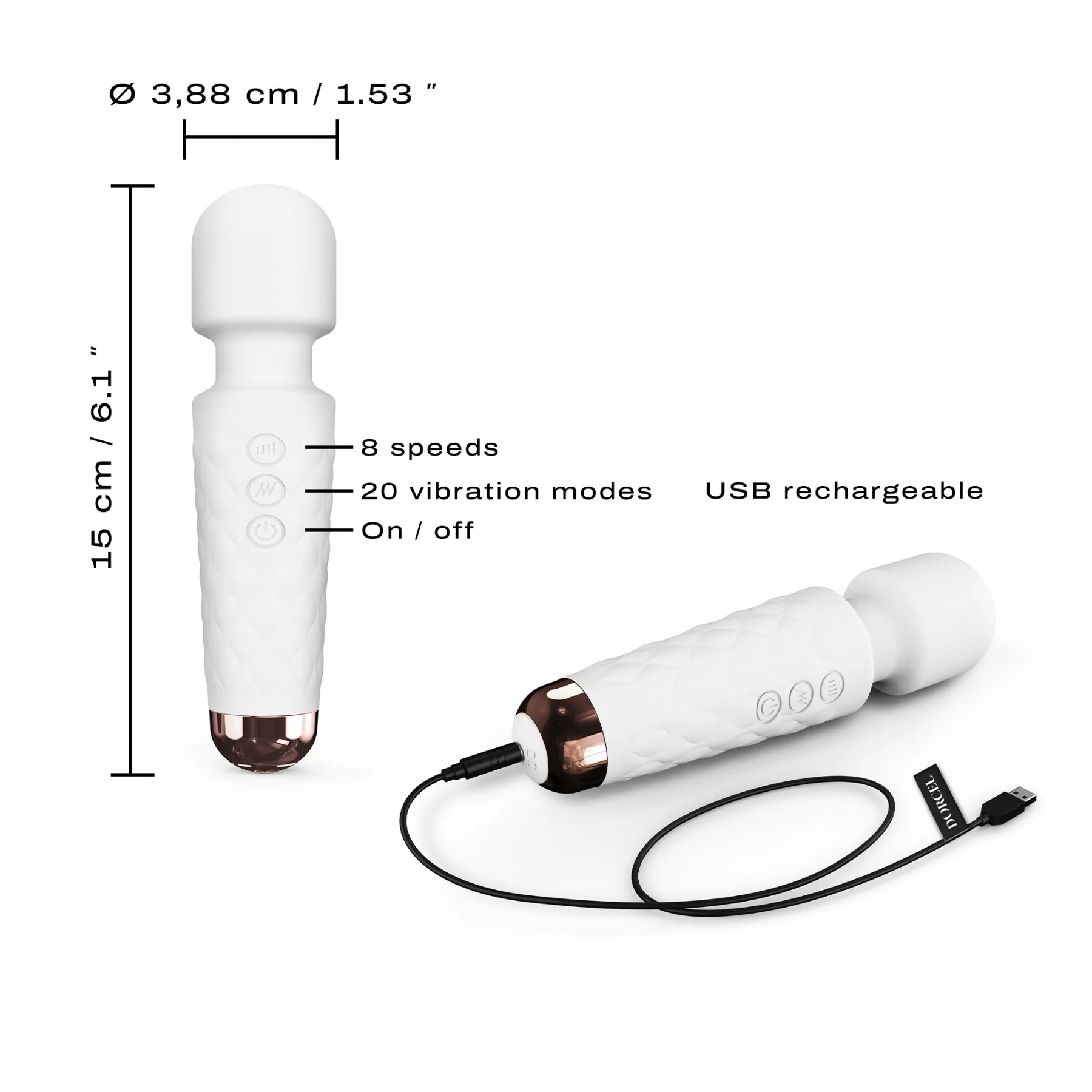 Мінівібромасажер Dorcel Wand Mini Wanderful 4 Мінівібромасажер Dorcel Wand Mini Wanderful - Зображення 2